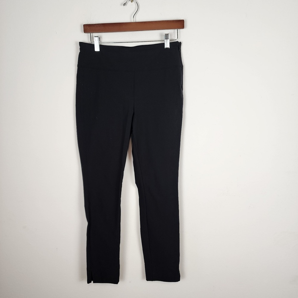 Athleta Wander Black Slim Ankle Nylon Pants Side‎ Zip Women's Size 6